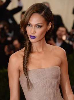 Joan-Smalls-blue-lipstick-braid-Met-Gala-2014